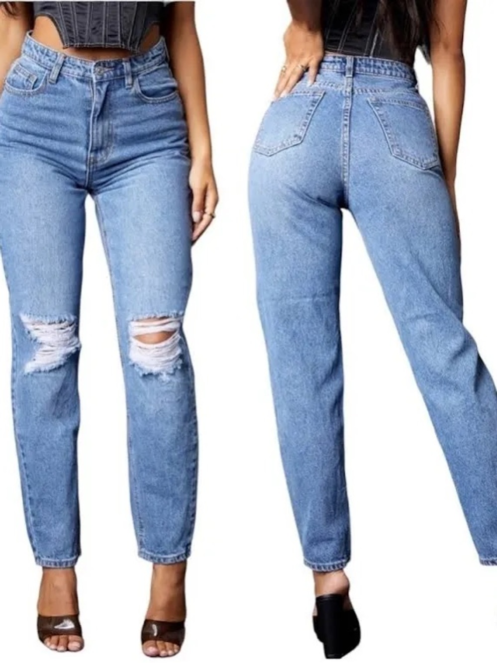 NWT pretty little things mom ripped jeans Sz 6